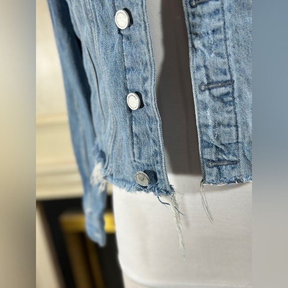 BLANKNYC Jacket Small Raw Hem Cyber-Grunge Neo-Vintage - Picture 4 of 13